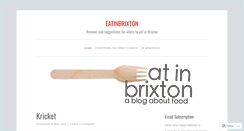 Desktop Screenshot of eatinbrixton.com